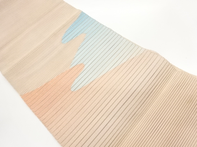 JAPANESE NAGOYA OBI FOR SUMMER / TSUZURE / WOVEN MIST